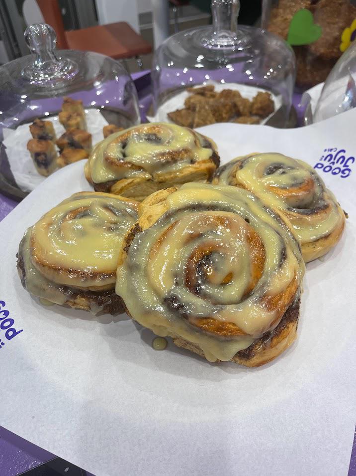 Known for our delicious cinnamon scrolls Good Juju Cafe Claremont 0411 130 411