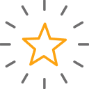 Shining star icon.