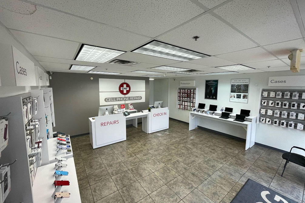 Store Interior of CPR Cell Phone Repair Edmond OK