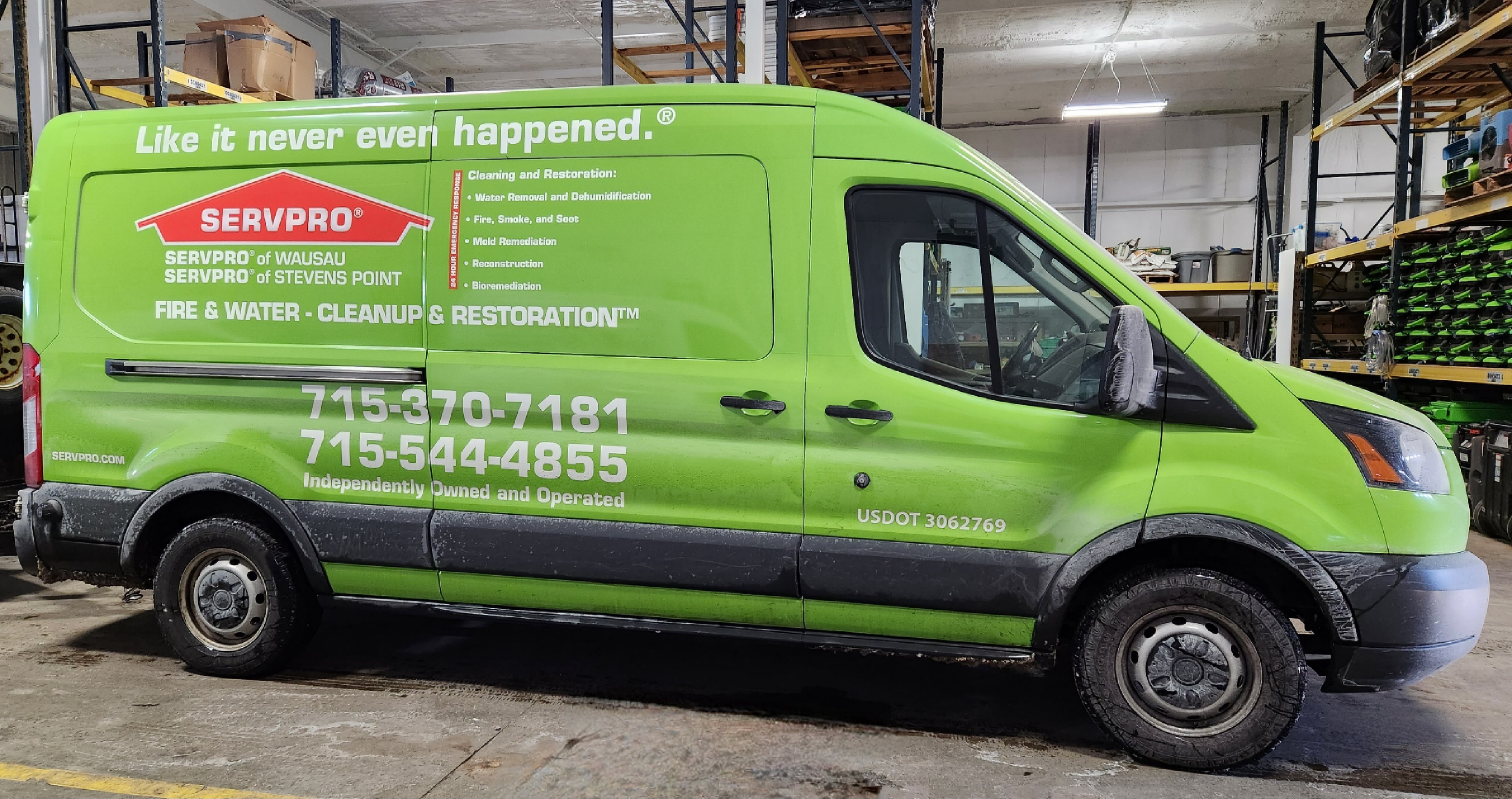 Servpro Vehicles of Stevens Point, Wausau, and Wisconsin Rapids/Marshfield
