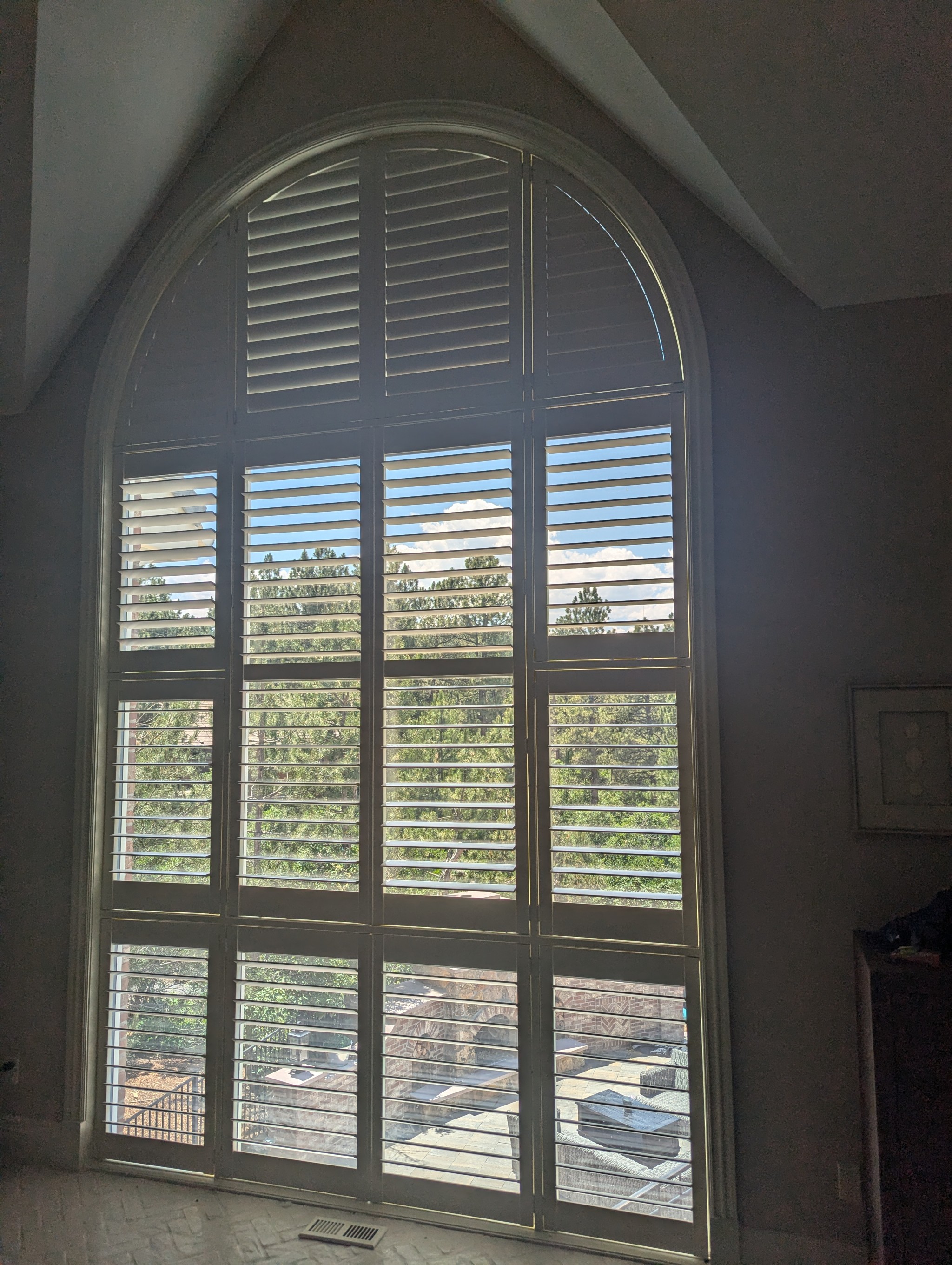 Arched Window Shutters - Cover those odd shaped windows. Castle Pines