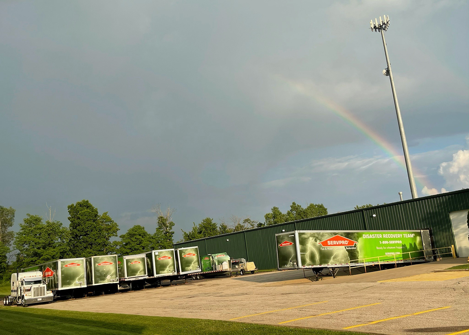 The gold at the end of the rainbow is the service we provide at SERVPRO.