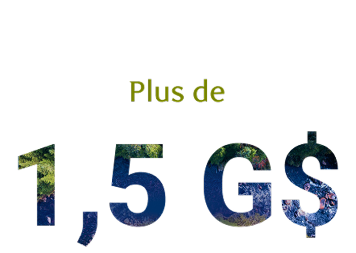 1,5 milliard de dollars et plus.