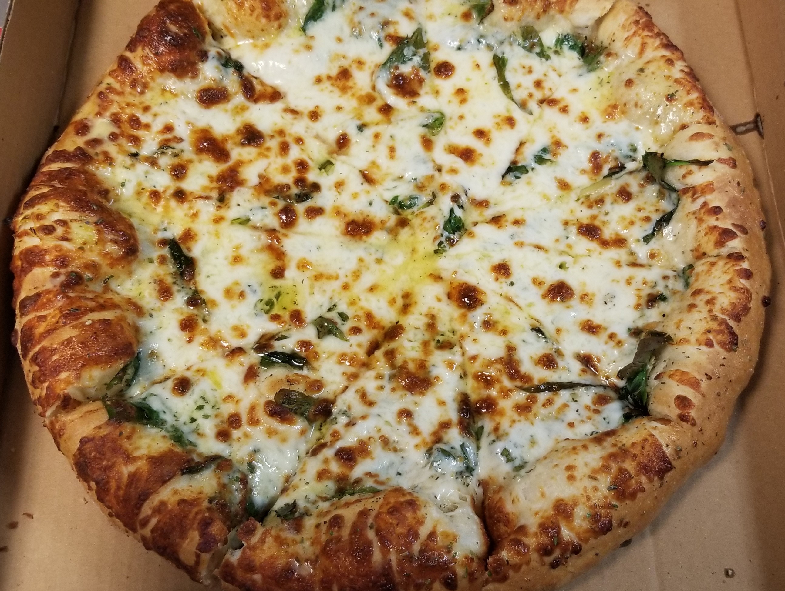 Classic Spinach Alfredo Pizza!