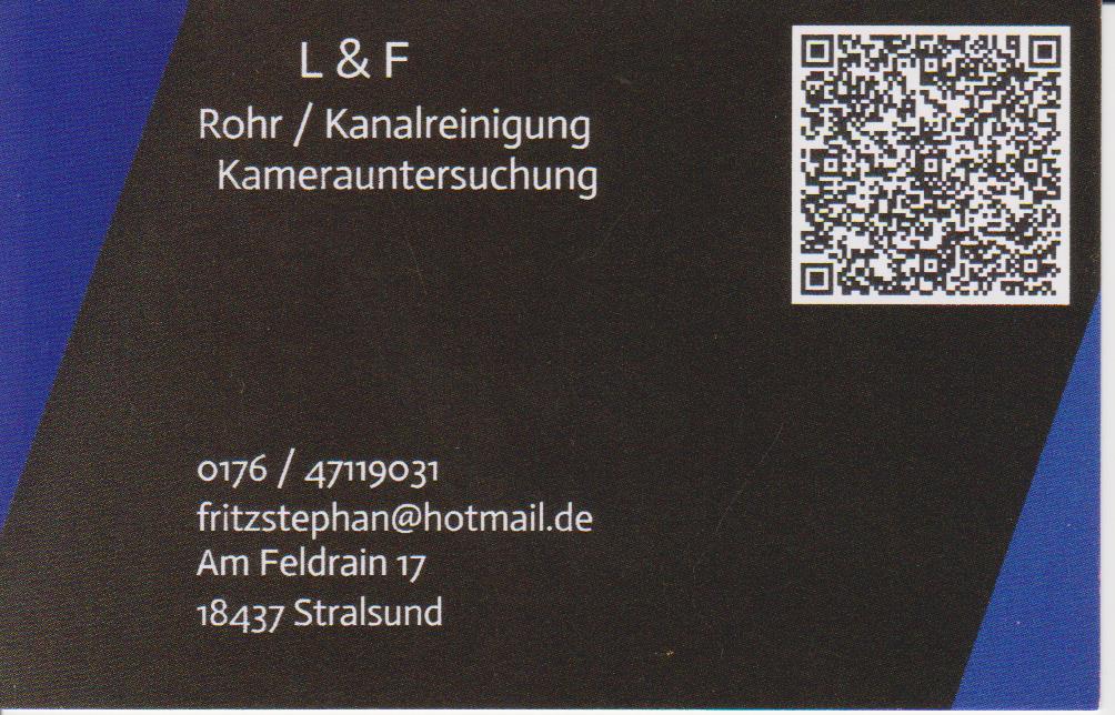 Bilder L & F Rohr / Kanalreinigung Kamerauntersuchung - Rohrreinigung Stralsund