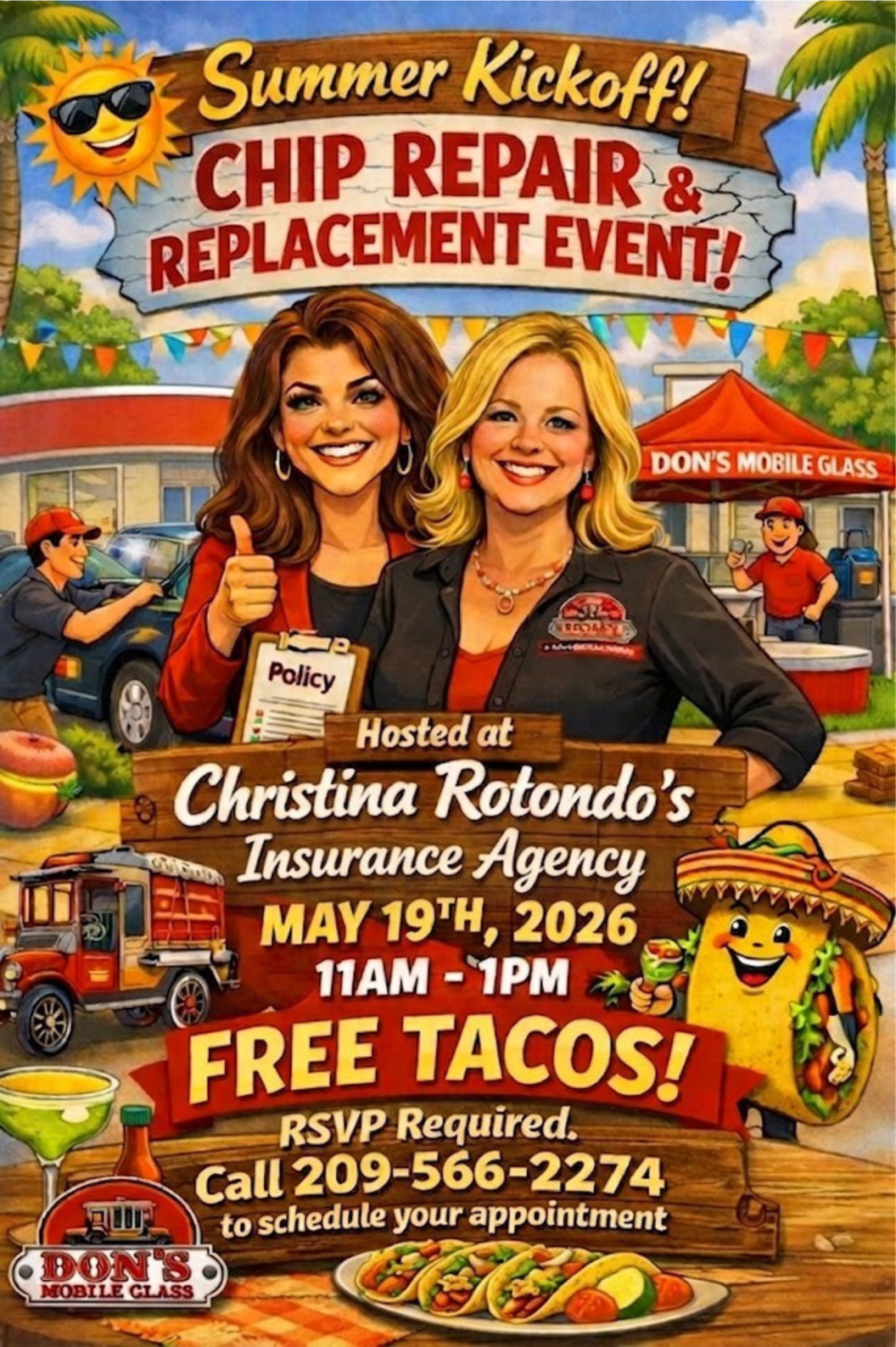 SAVE THE DATE: May 19th Windshield Chip Repair Event in collaboration with Don’s Mobile Glass. RSVP required to secure your spot on our schedule.