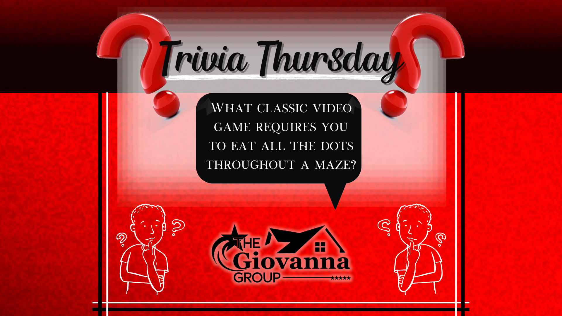 Trivia Thursday!What classic video game ï¸ requires you to eat all the dots throughout the maze  and avoid colorful ghosts ? Drop your guesses in the comments below and let's see who the real gaming experts are!   TriviaThursday  ClassicVideoGames