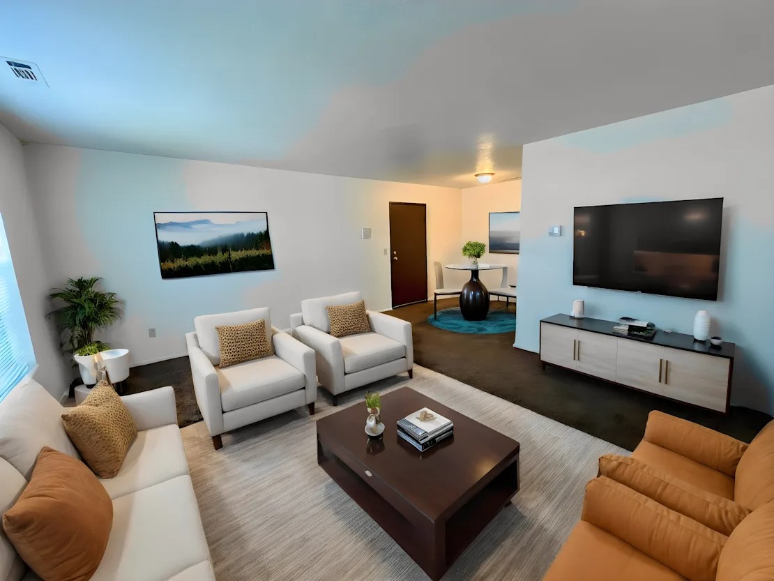 Example of a furnished living room.