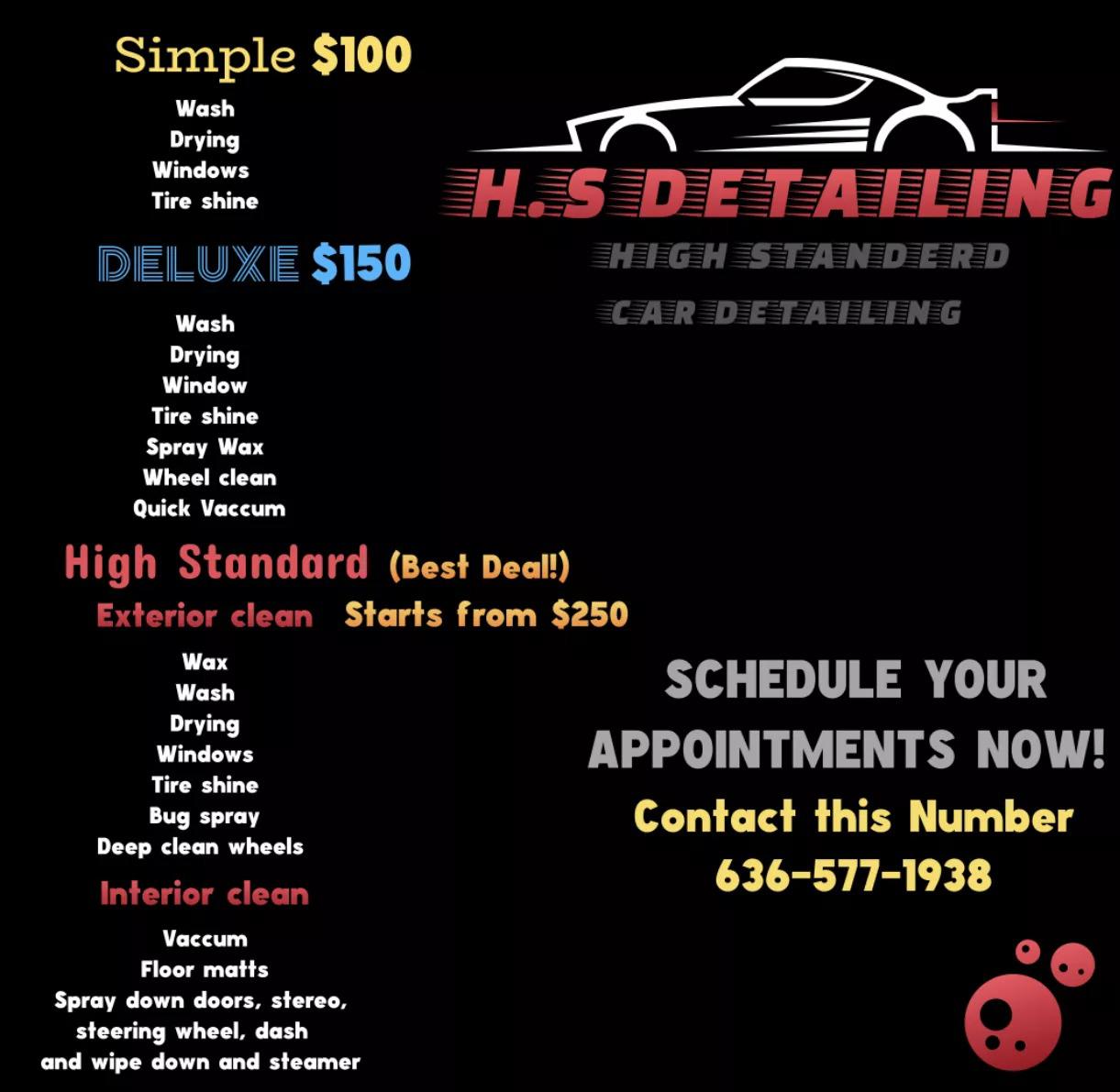 H.S. Detailing, Columbus, OH, Automobile Detail & CleanUp Service