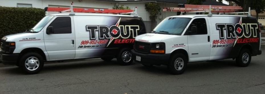 Two Trout Electric service vans