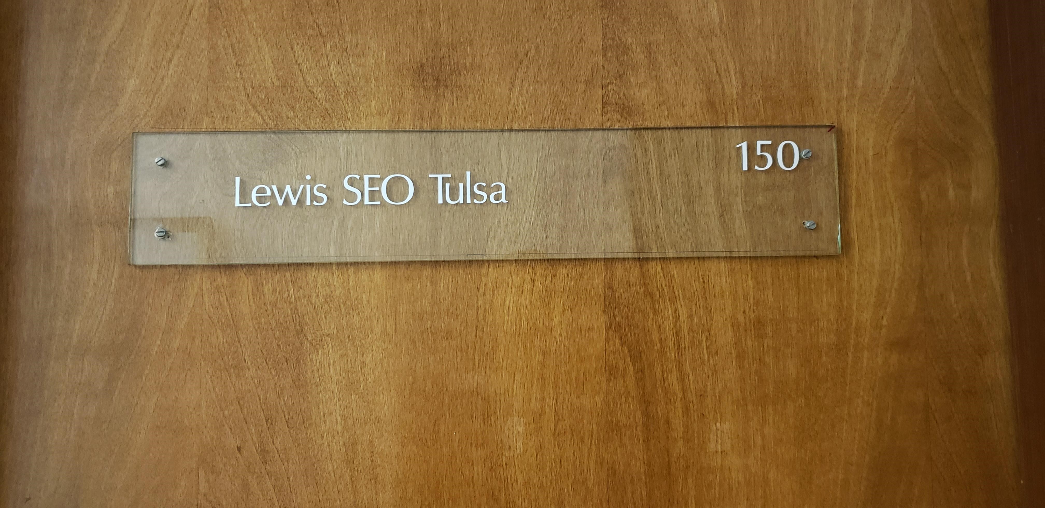 Door to Lewis SEO Tulsa in Suite 150