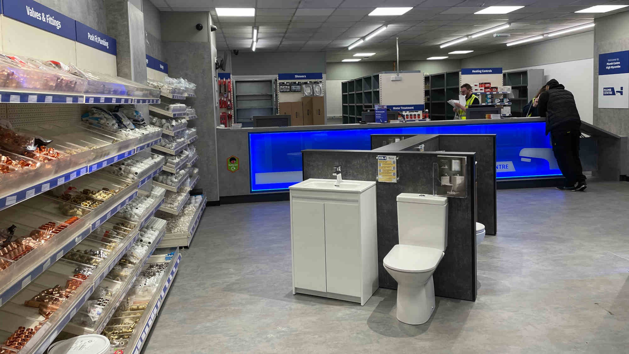 Inside Plumb Centre in High Wycombe