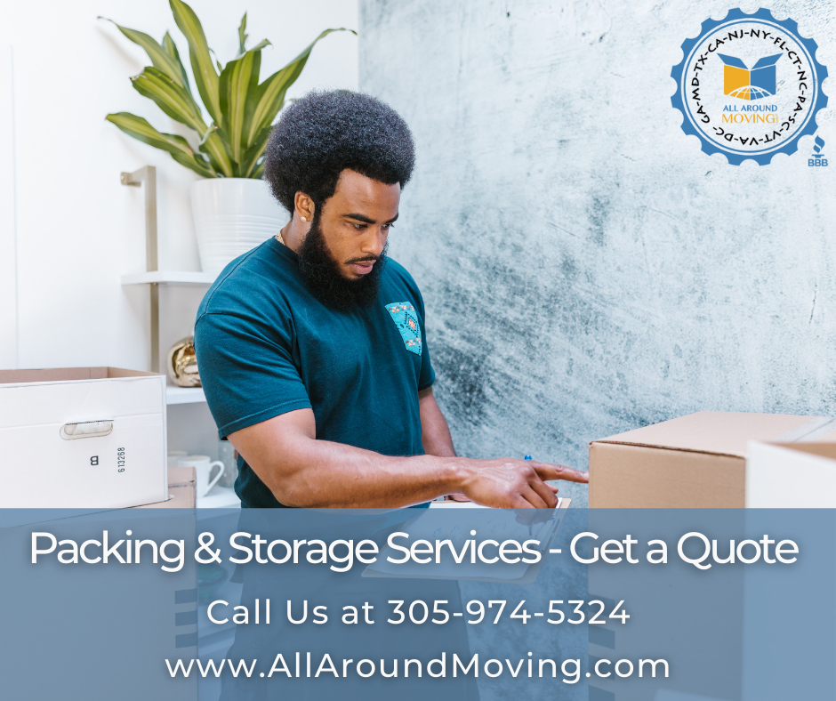 All Around Moving Services Company offers professional packing and storage services to meet your needs. Their dedicated team ensures that your belongings are securely packed using high-quality materials and techniques. They also provide secure storage facilities to keep your items safe and protected. Trust All Around Moving Services Company for reliable packing and storage solutions.