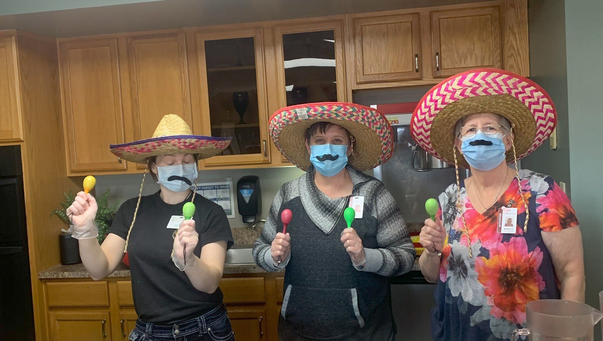 We had a Mexican themed Happy Hour. We enjoyed Mariachi music and Mexican themed food and drink.  Lots of laughter. Fun was had by all.