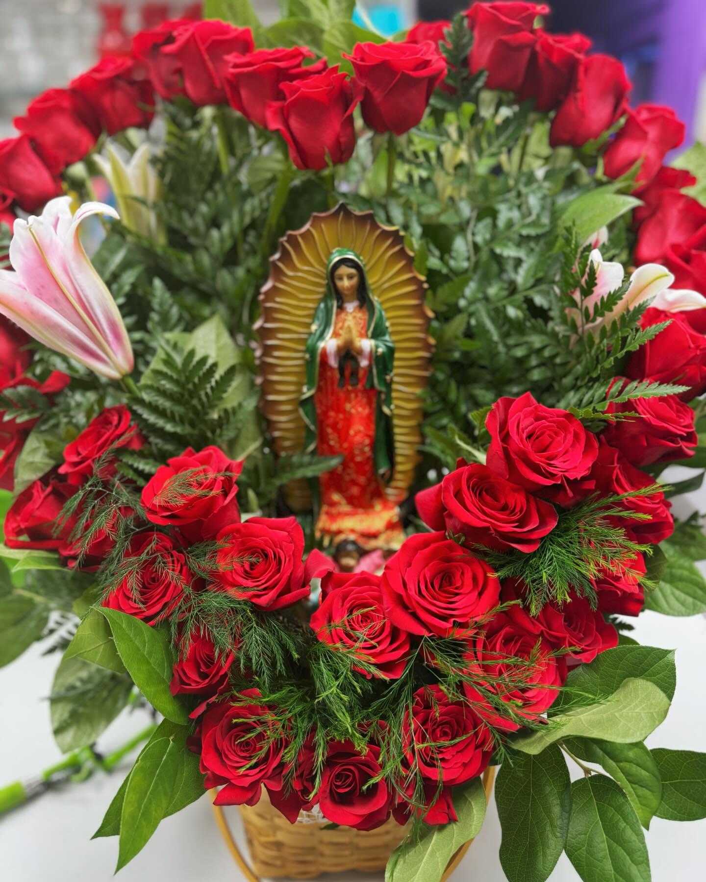 Tomorrow, December 12th, is the Feast of our Lady Guadalupe or Dia de la Virgen de Guadalupe. Stop in and get your roses to honor her.