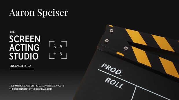 Images Aaron Speiser - The Screen Acting Studio