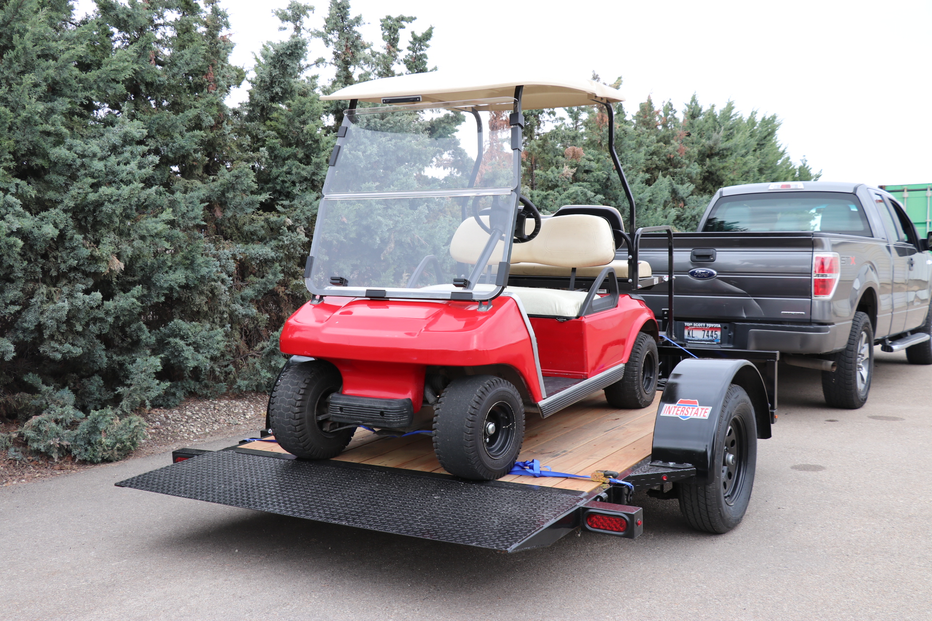 Tilt Trailer Hauling Golf Cart TrailersPlus Fresno (559)473-1360