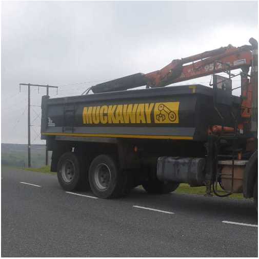 RJ Grab Lorry Hire Muckaway Logo