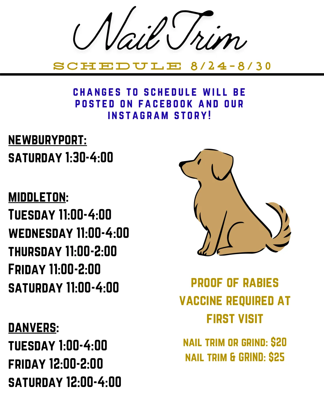 Image of Local Pet Event Nail Trim Schedule Nearby