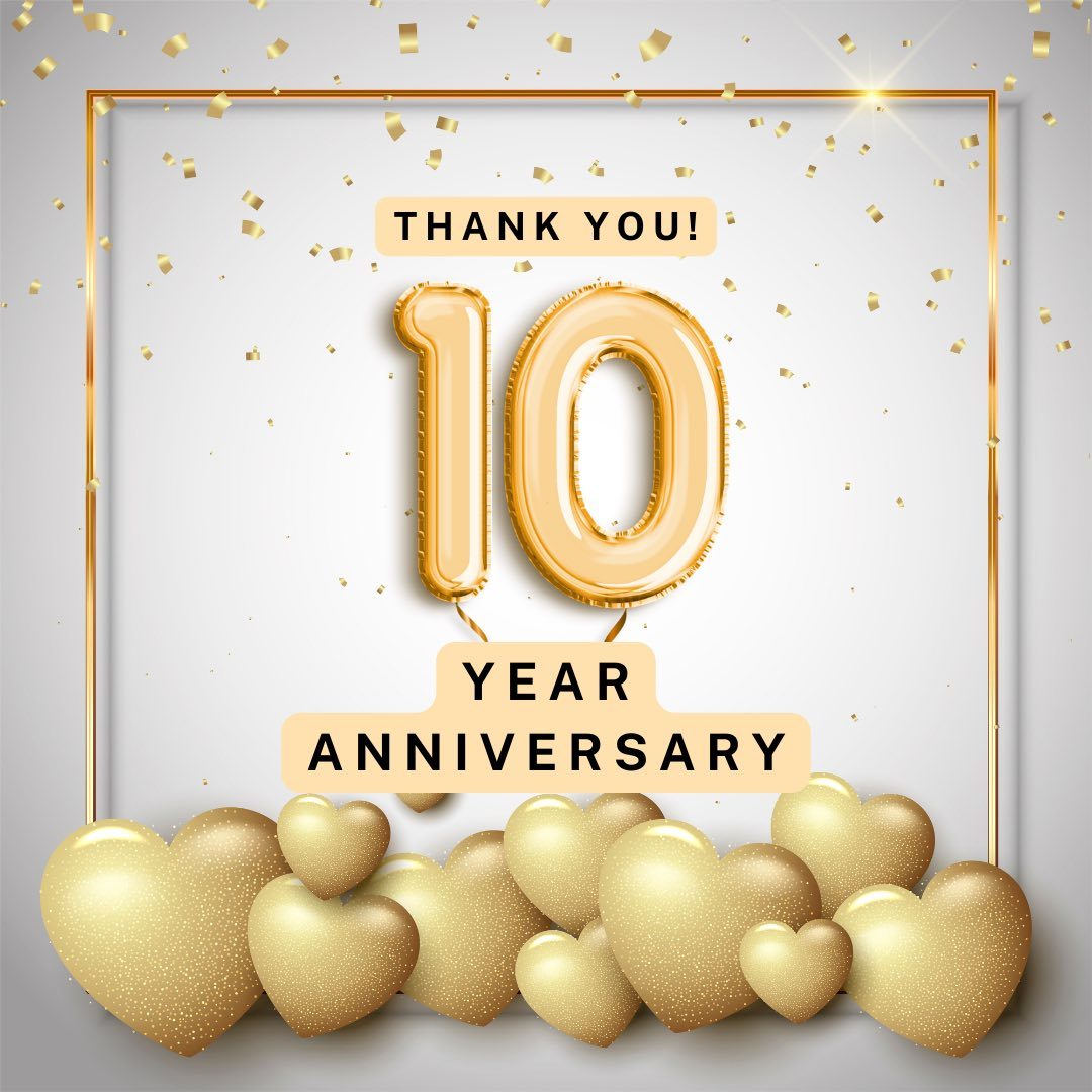 Ten years of support and ten years of helping others.