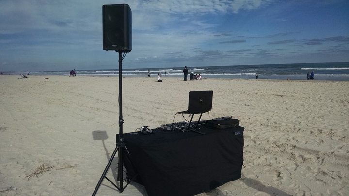 DJ Adam on The Beach. Destination Wedding