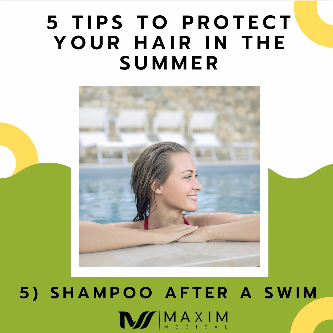 5 Tips To Protect Your Hair In The Summer

5. Shampoo After Swim
Though shampooing your hair everyday can be counteractive towards its health, it is a good idea to get into this habit after days you spent at the beach or pool. A day at the beach or pool can leave a lot of debris, sand, and chlorine that can block the pores on the scalp and restrict proper hair growth...