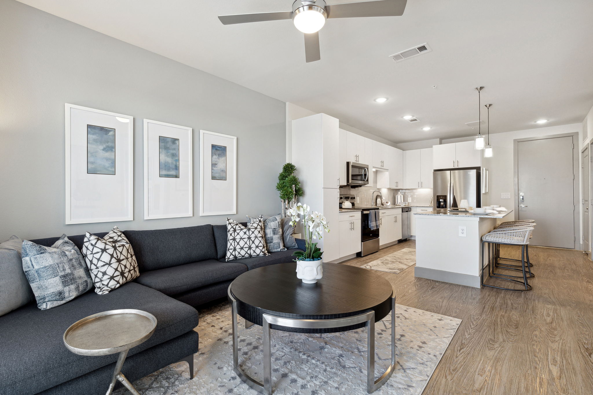 Furnished living room, Ironcrest, North Richland Hills, Texas