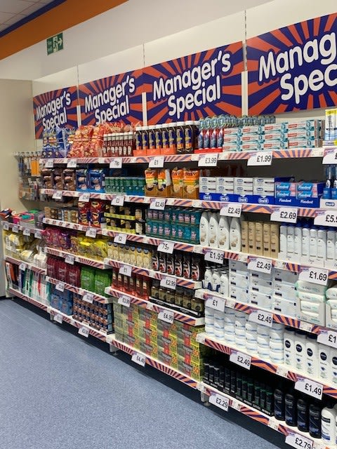 You'll find the full selection of this month's Managers Specials at B&M's brand new store in Huntingdon.