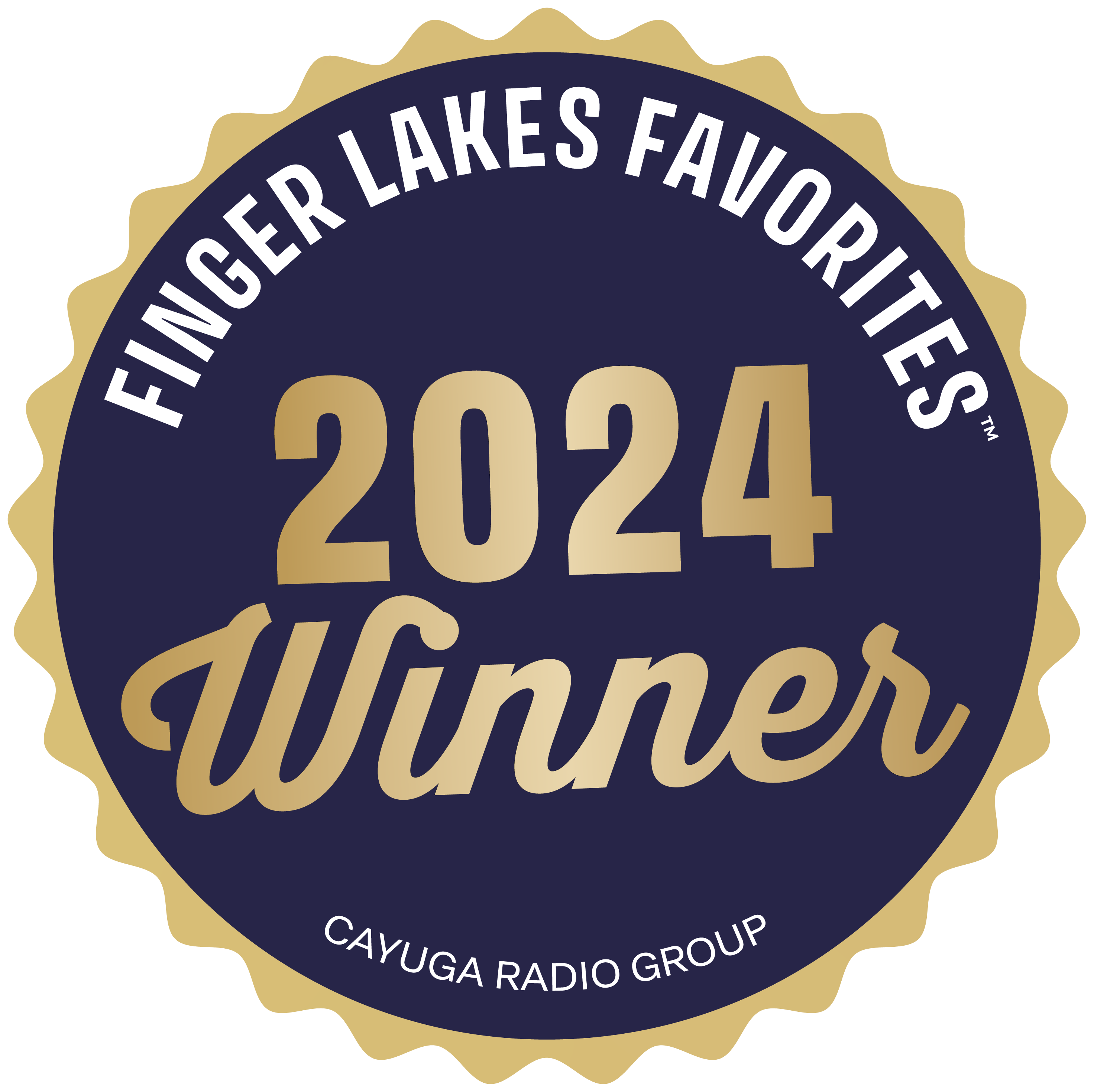 2024 Winner of The Finger Lakes Favorites - Thank you!