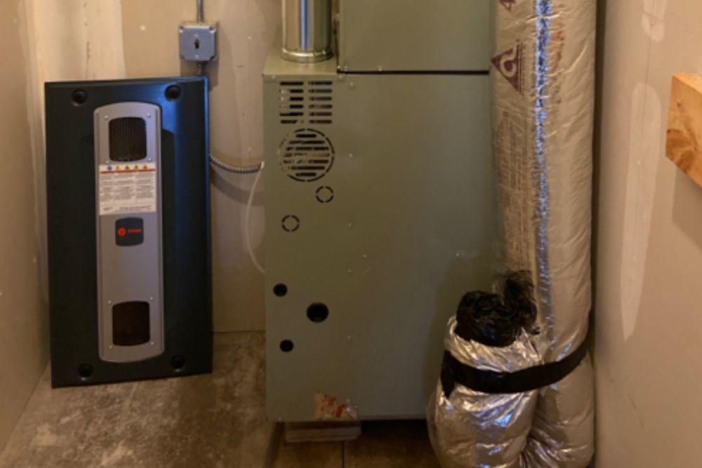 As this Maple Grove furnace picture shows, we can repair and install furnaces in any size space. If you need a new furnace, don't forget to ask about possible energy-efficient rebates and grants.