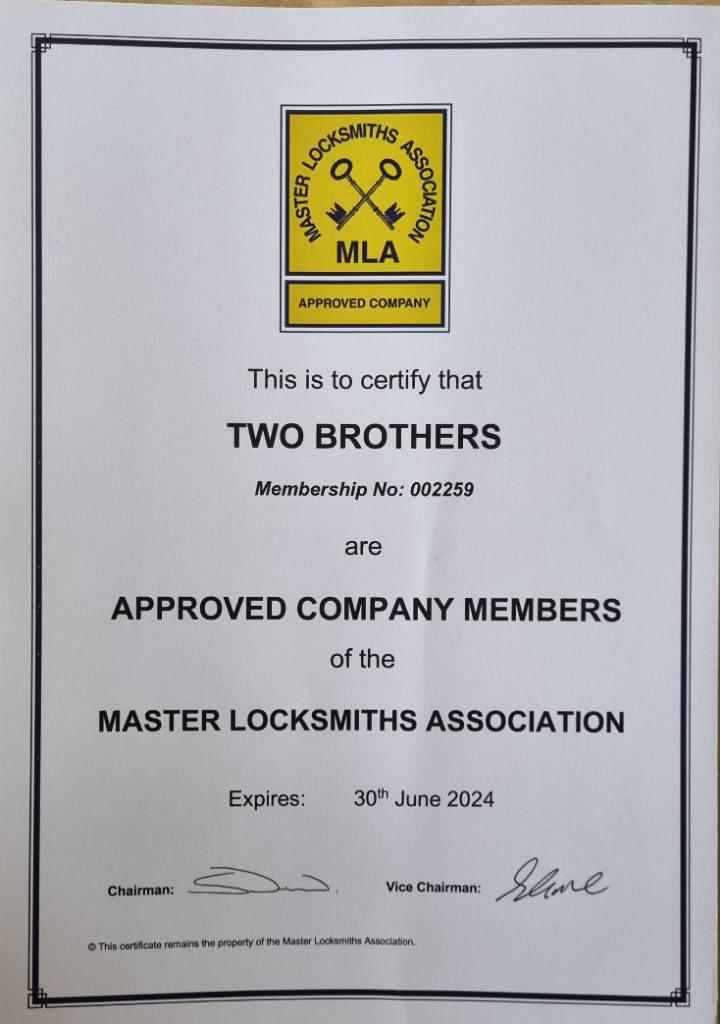 Images Two Brothers Locksmiths LLP Master Locksmiths OF Skill & Integrity