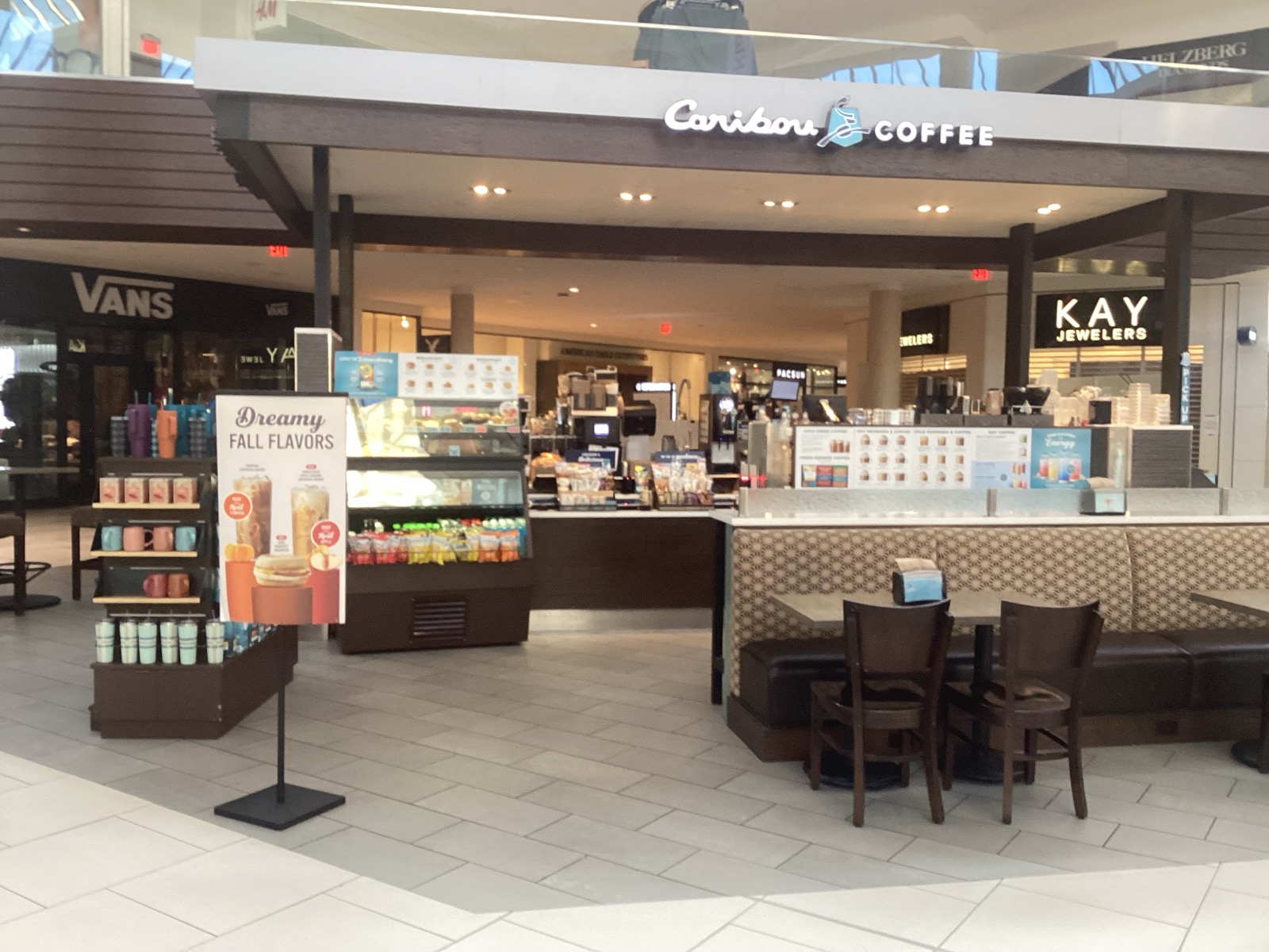 Storefront of the Caribou Coffee at 12569 Wayzata Boulevard in Minnetonka