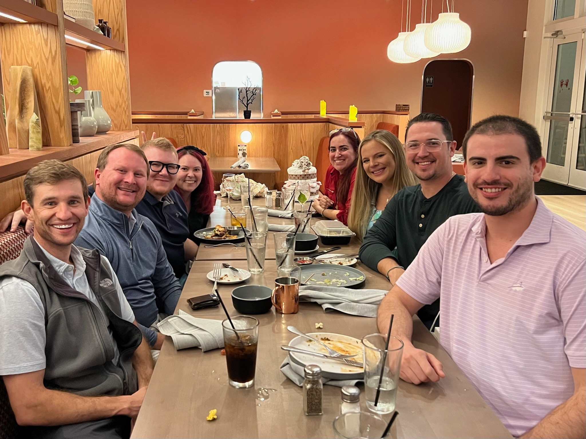 Grabbed some food with the team today and had a great time! It’s always fun to step away from the office and share some laughs over a good meal.