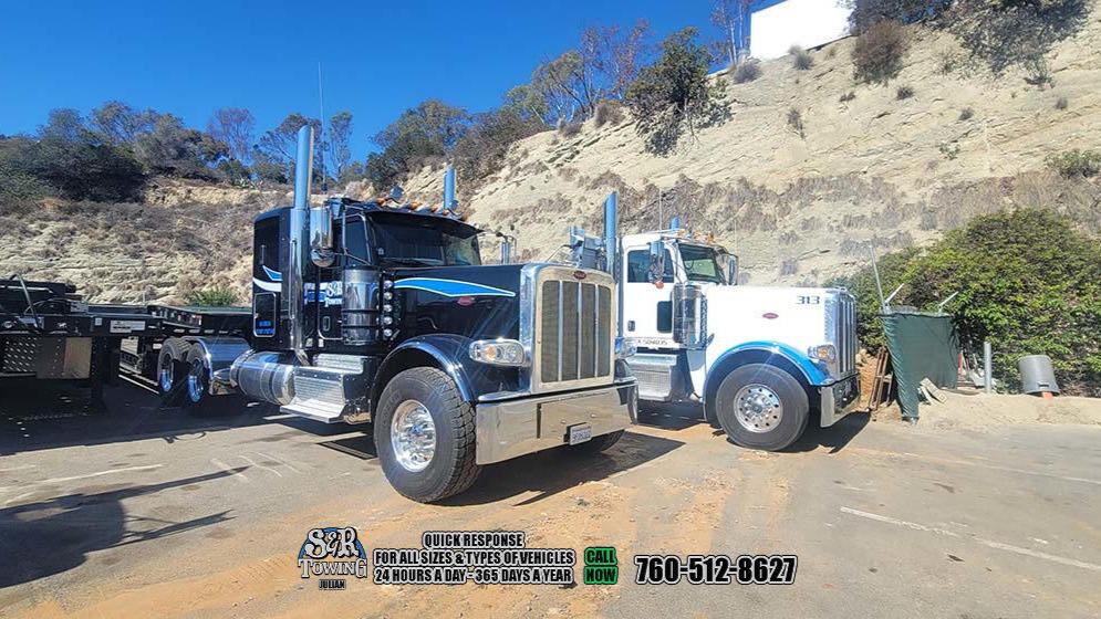 Our fleet of trucks and highly trained operators are ready to go 24/7 give us a call and let us put your mind at ease. S & R Towing Inc - 3568 CA-78, Julian, CA 92036 - Call us at 760-547-1719