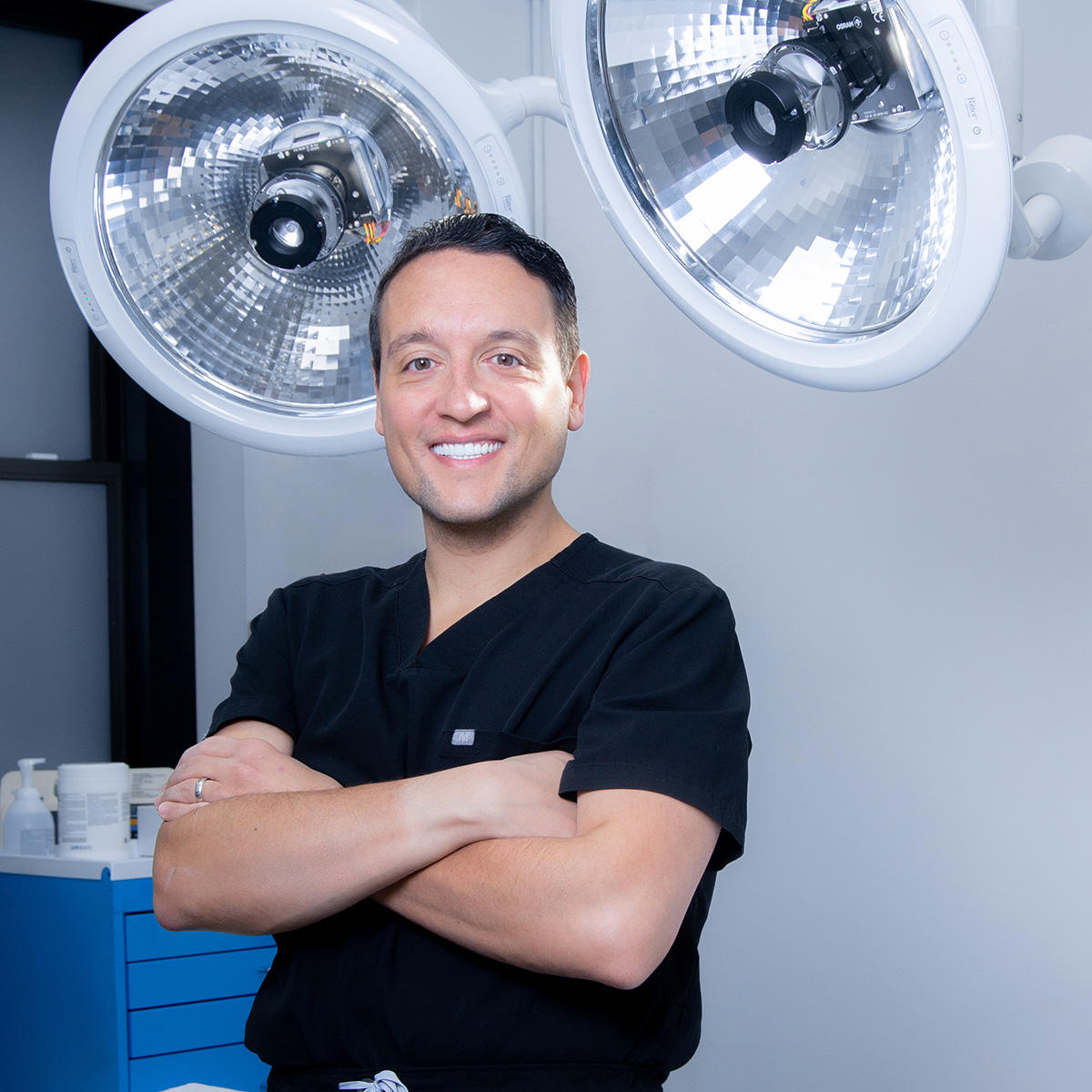 Plastic surgeon Dr. David Shokrian in the operating room in the Bronx