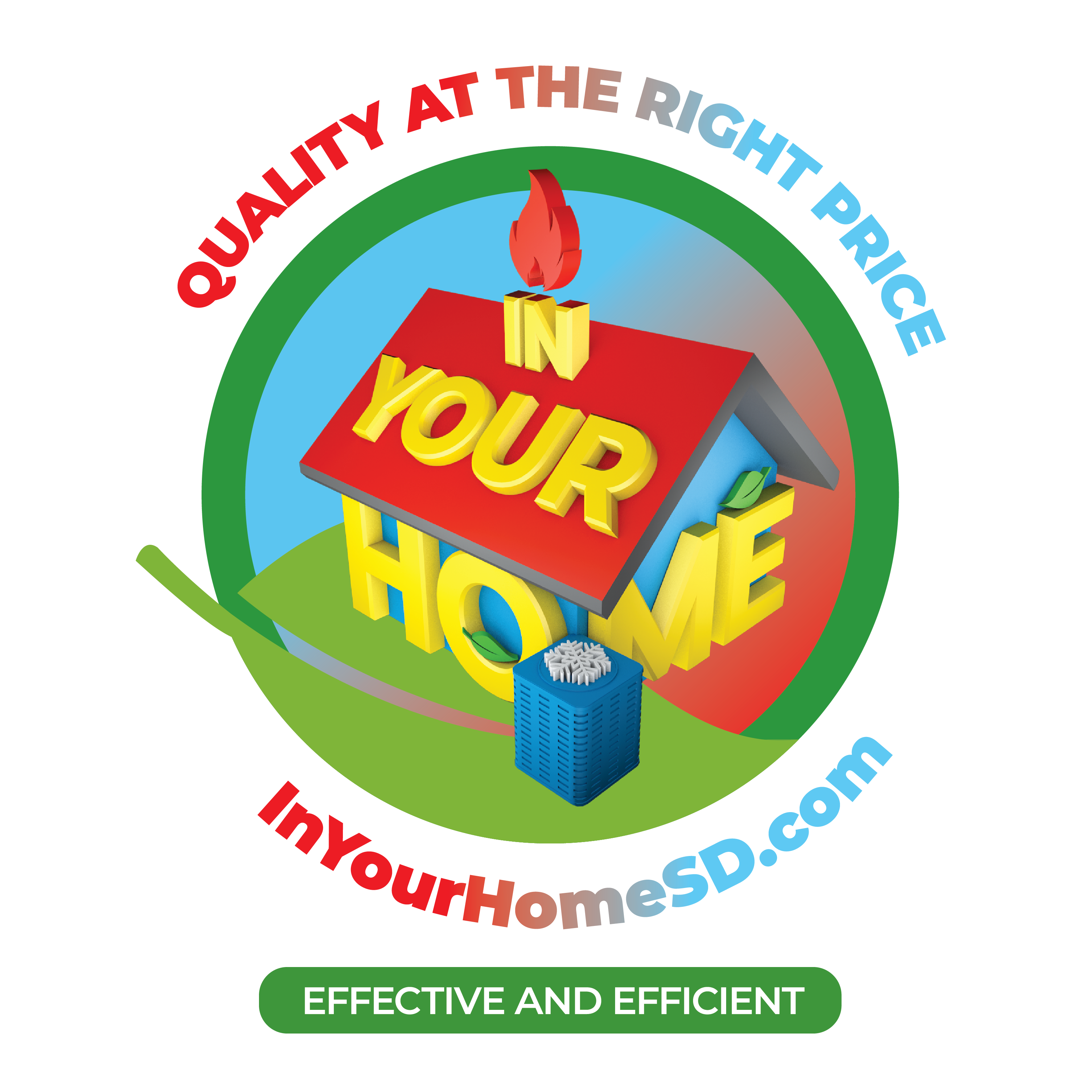 In Your Home Inc. Heating and Air Conditioning Logo