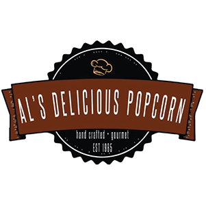Al's Delicious Popcorn Logo