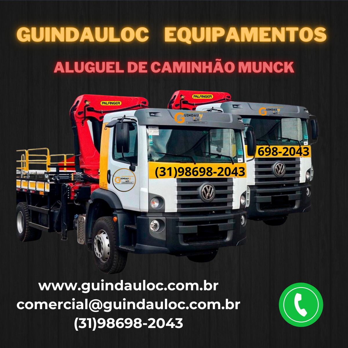 Images Guindauloc - Locação de caminhão munck