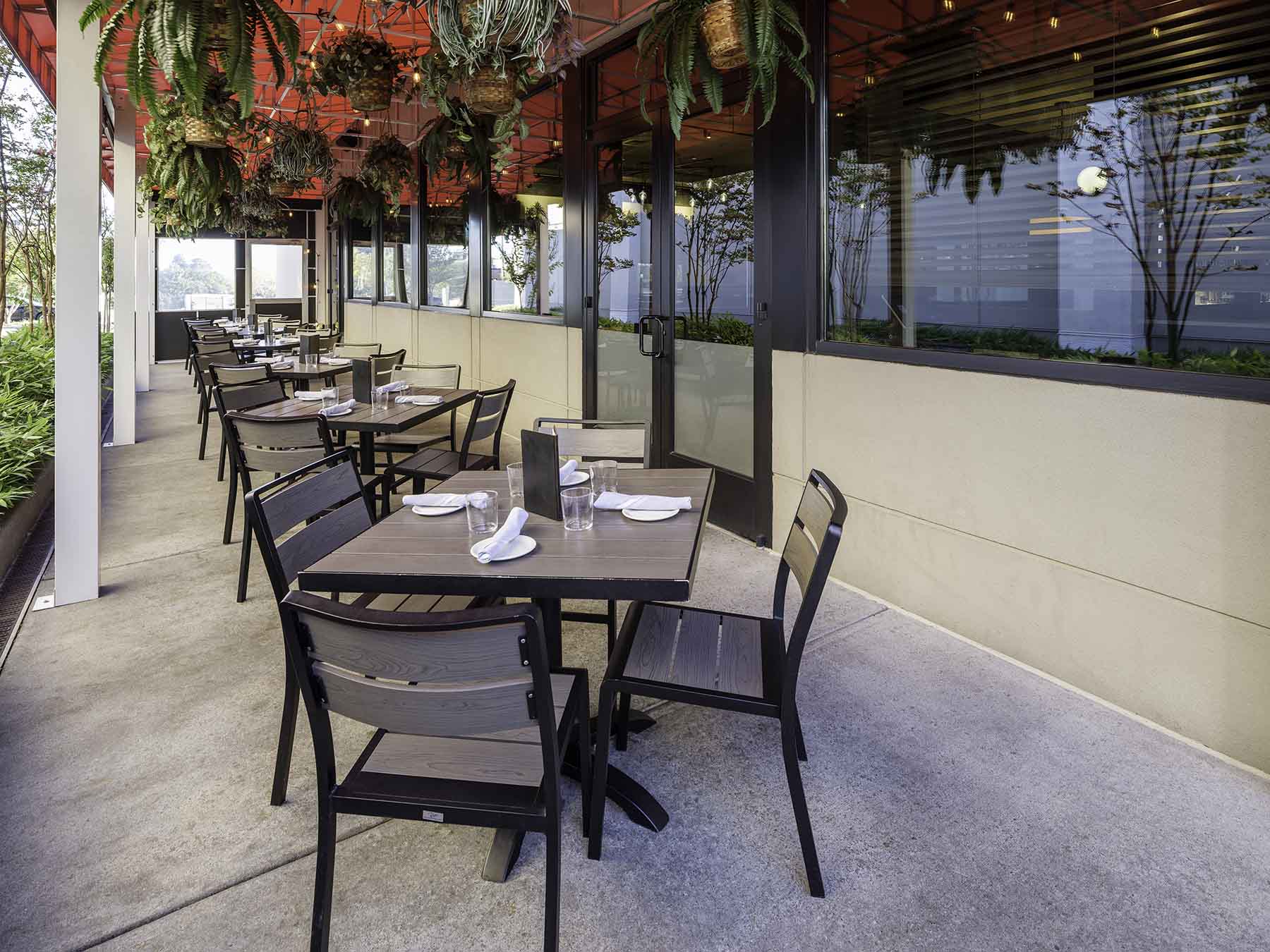 Side Patio at Burtons Grill & Bar in Charlottesville, VA 