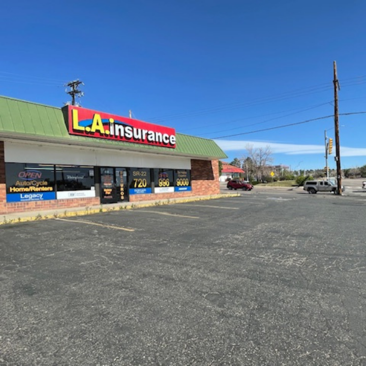 Exterior of the L.A. Insurance Agency located at 6395 Wadsworth Blvd. in CO 