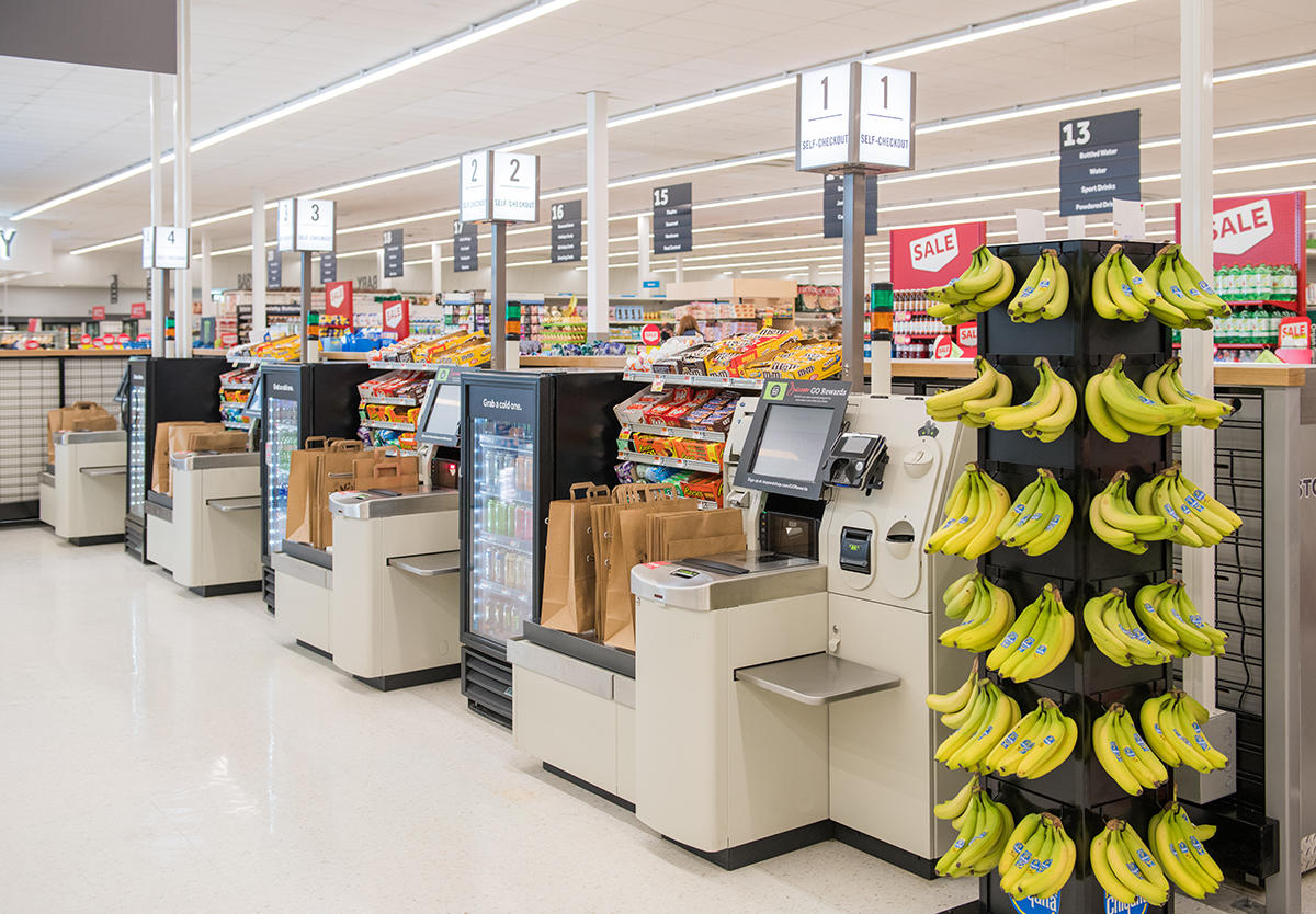 Row of checkout stations. Stop & Shop Washingtonville (845)496-8656
