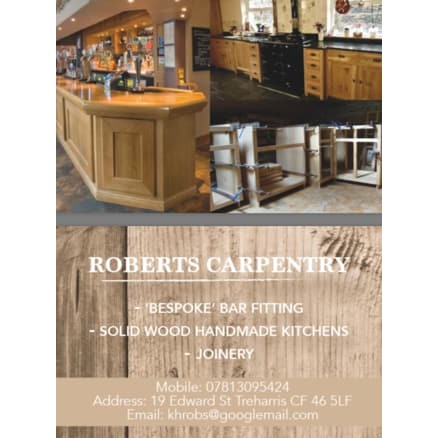 LOGO Roberts Carpentry & Joinery (Bespoke) Treharris 07813 095424