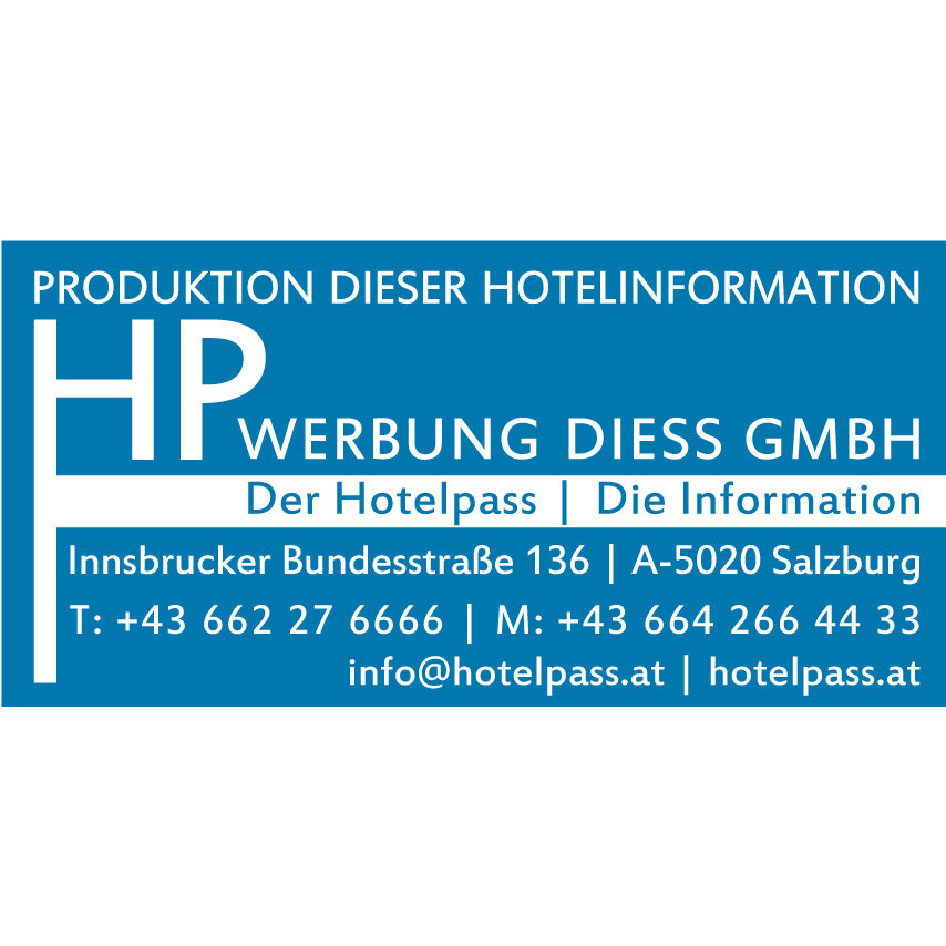 HP Werbung - Manfred Diess GmbH | Hotelinformationen | Hotelbroschüre |  Hotel Flyer Logo