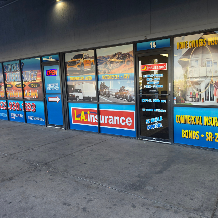 Exterior of the L.A. Insurance located at 5270 North 59th Ave. in AZ 