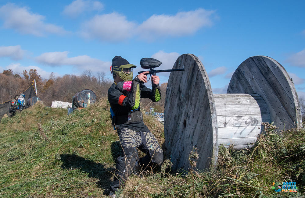 Play 12 awesome outdoor fields at White River Paintball