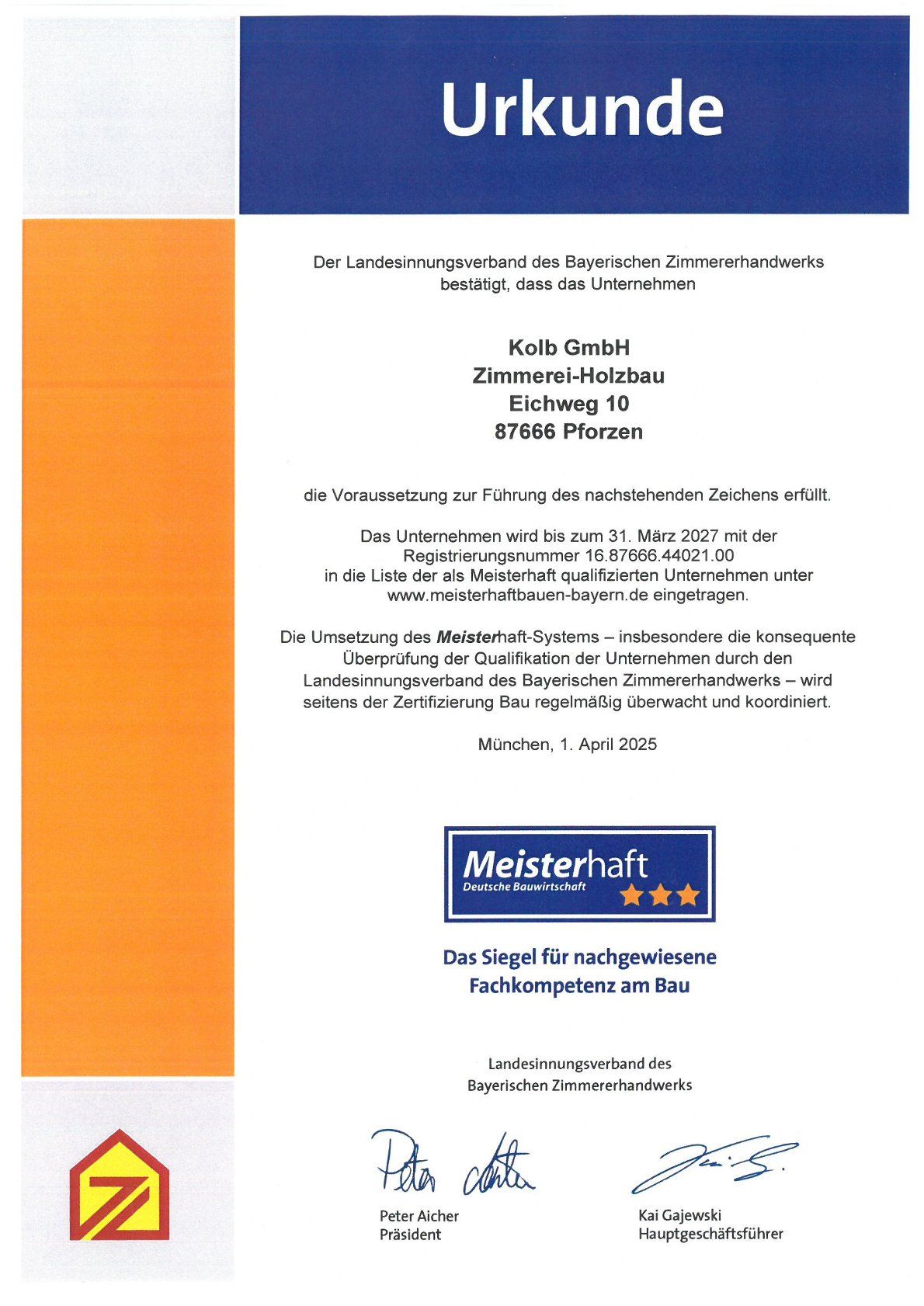 Kolb GmbH Zimmerei, Eichweg 10 in Pforzen