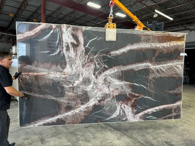 Make a bold impression with dramatic veining and rich tones. Explore striking slabs at EtternaG in Doral for statement kitchen islands, countertops, and feature walls.