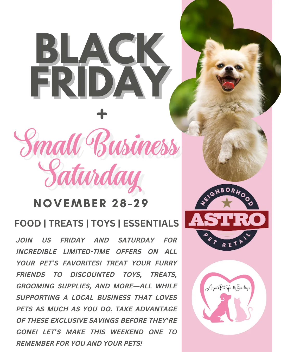 Image of Local Pet Event Black Friday & Small Business Saturday Nearby