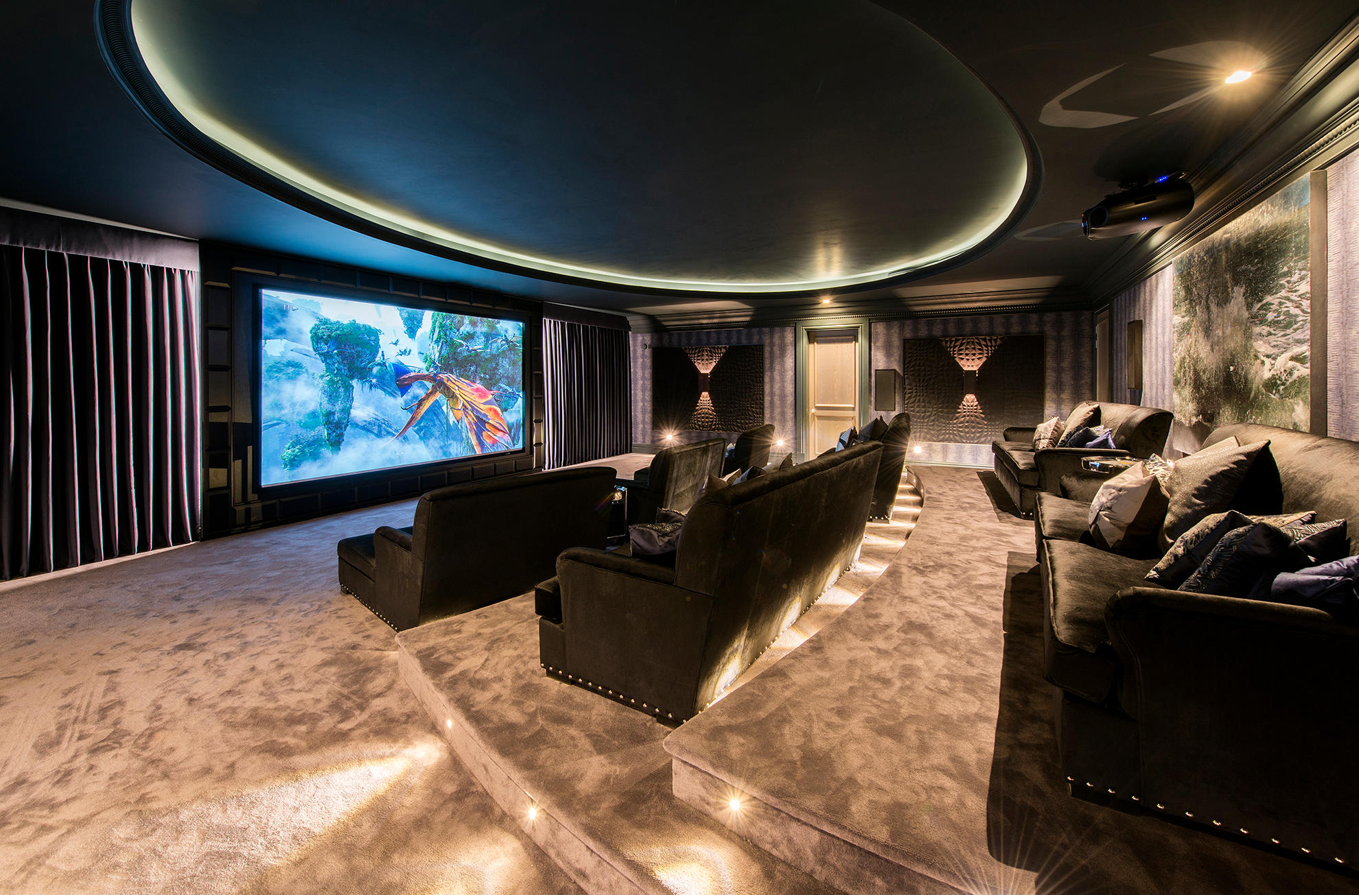 Stylish design and performance to match this stunning cinema sold the property for this luxury devel Cinemas and Control Ltd Ascot 01344 944300