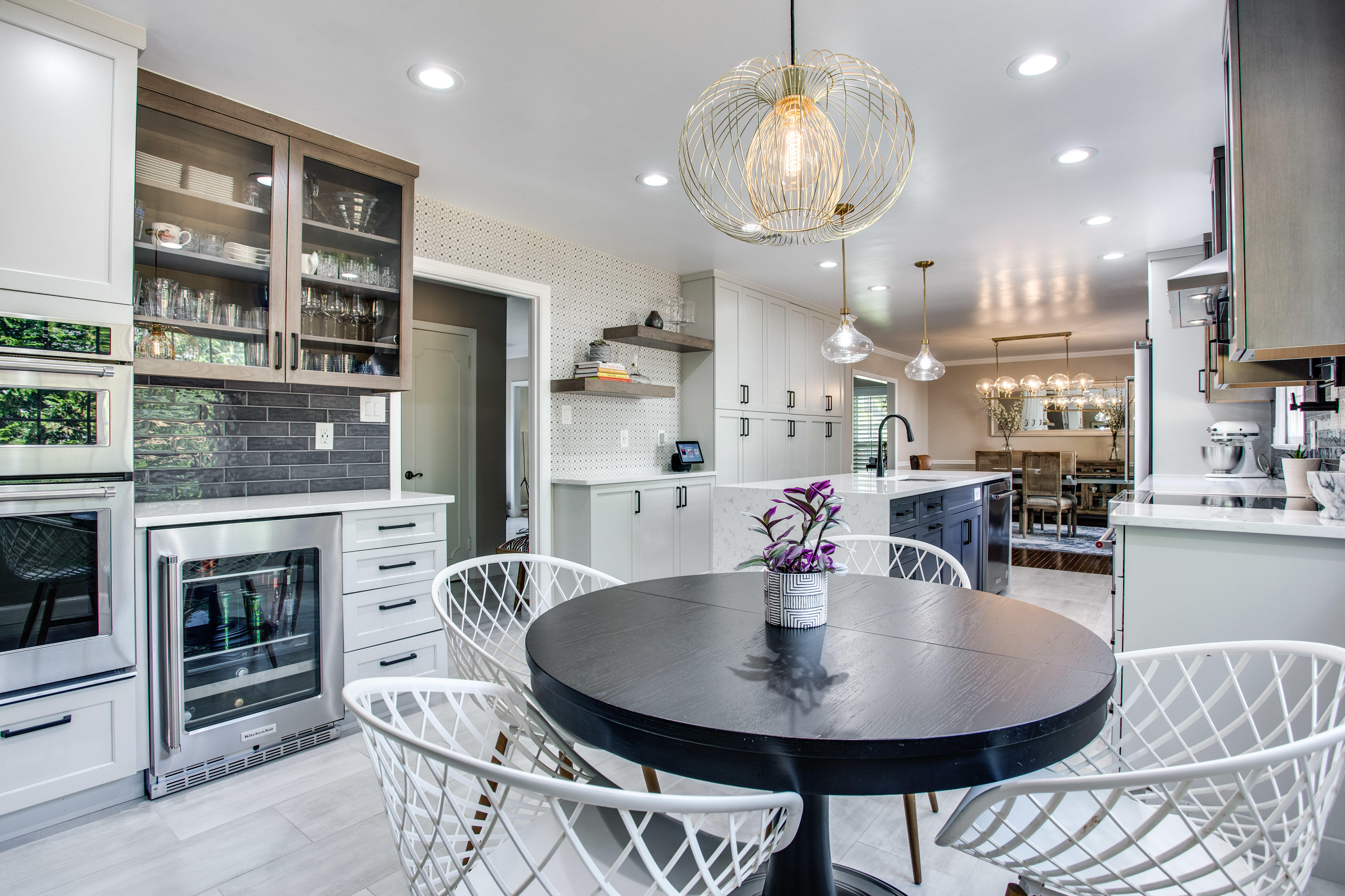 Transitional Kitchen Design with 3 Finishes Bethesda, MD